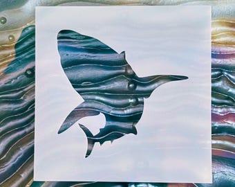 Reusable Shark Stencil: Shark Stencil, Ocean Stencil, Beach Stencil