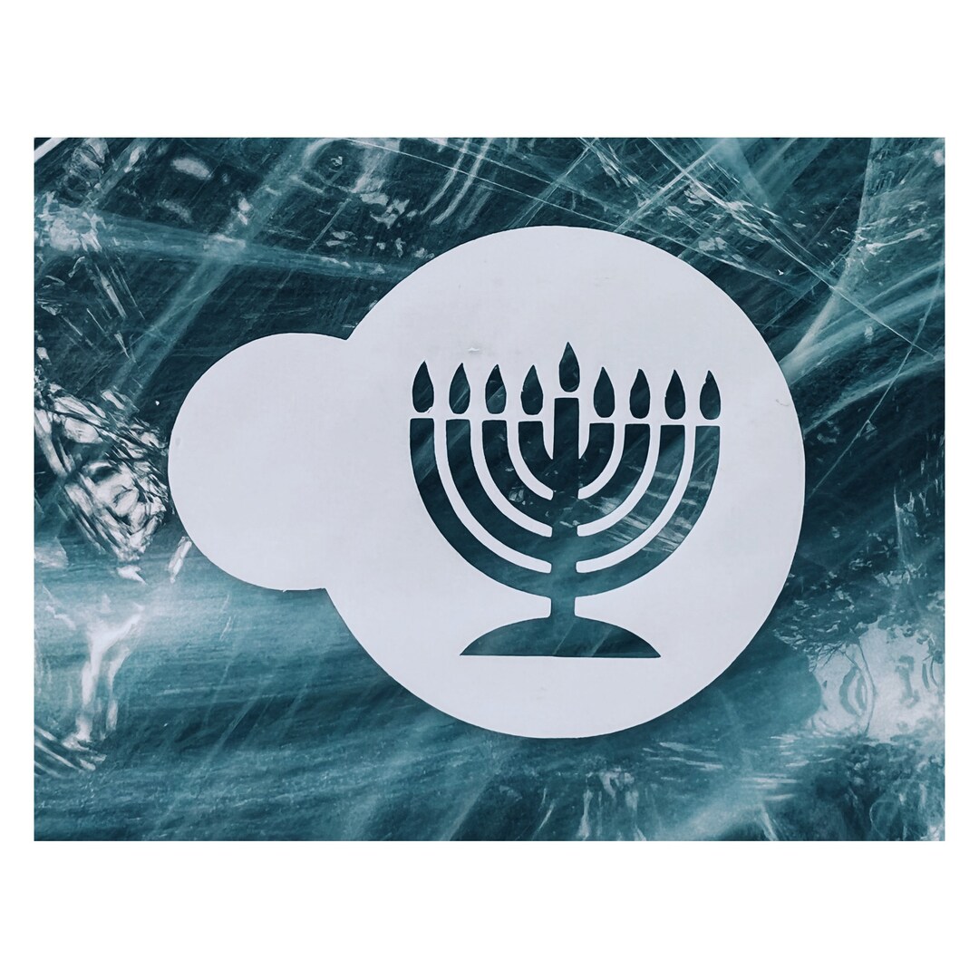 Menorah Stencil, Hanukkah Stencil, Holiday Stencil, Macaron Stencil, Cookie Stencil, Stencils ...