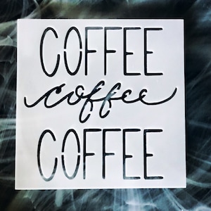 Coffee Stencil For Painting, Coffee Stencil, Reusable Stencil, Coffee Shop Stencil, Home Decor Stencil, Kitchen Decor Stencil