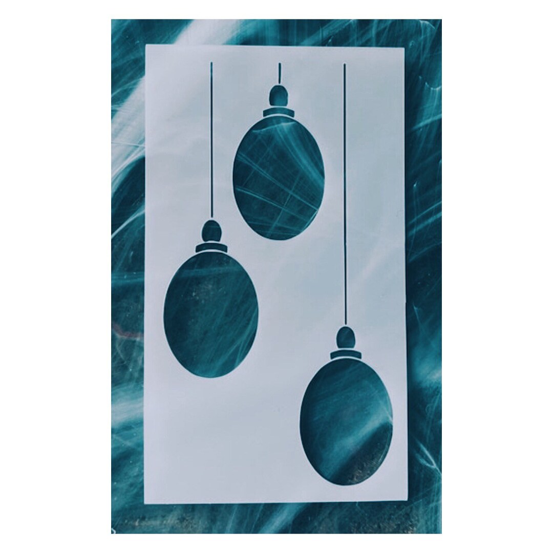 Christmas Stencil, Reusable Hanging Ornaments Stencil, Holiday Stencil, Christmas Stencil for