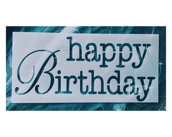 Happy Birthday Stencil, Reusable Happy Birthday Stencil Sheet, Birthday Stencil