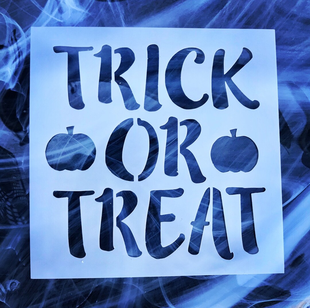 Stencil Reusable Halloween Stencil Trick or Treat Stencil Etsy