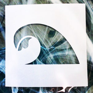 Wave Stencil, Reusable Wave Stencil, Ocean Wave Craft Stencil