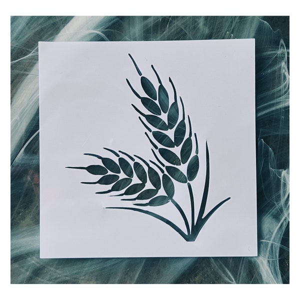 Stencil, Reusable Wheat Stencil, Wheat Stencil, Wheat Farming Grass Stencil, Stencils For Painting Wood Signs, Stencils For Crafts And DIY