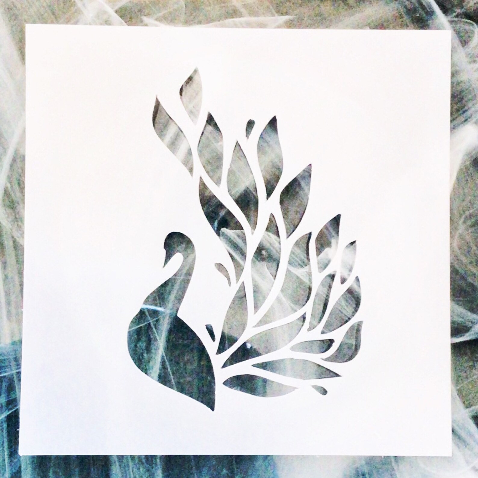 Peacock Stencil Reusable Peacock Stencil Bird Stencil Etsy