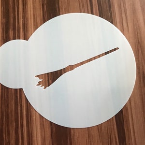 Broom Stencil, Reusable Broom Stencil, DIY Broom, Wizard Broom Stencil, Witch Broom Stencil, Broom Cookie Stencil, Broom Cake Stencil