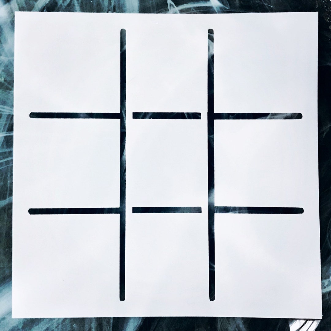 Reusable Tic Tac Toe Game Board Stencil - DIY Craft Stencil - Etsy