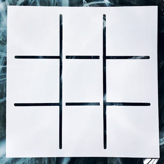 Tic Tac Toe Board Stencil Reusable Blank Tic Tac Toe Stencil - Etsy