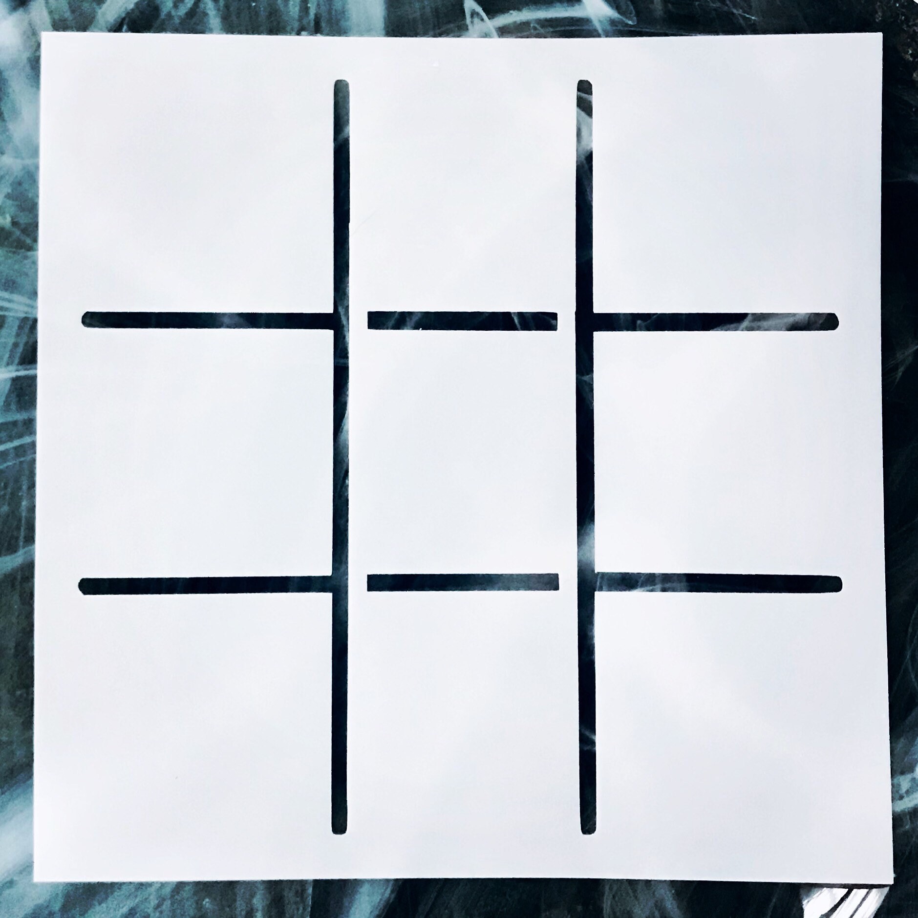 Tic Tac Toe Board Stencil Reusable Blank Tic Tac Toe Stencil Etsy