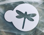 Dragonfly Cookie Stencil, Reusable Dragonfly Stencil, Dragonfly Coffee Stencil, Dragonfly Cake Stencil, Dragonfly Template