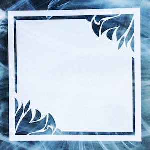 Border Stencil, Reusable Floral Frame Stencil, Edging Stencil for Crafts