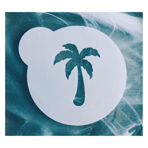 Palm Tree Cookie Stencil, Reusable Palm Tree Stencil, Palm Tree Cake Stencil, Palm Tree Coffee Stencil, Palm Tree Template, DIY Palm Tree