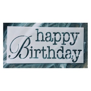 Happy Birthday Stencil, Reusable Happy Birthday Stencil Sheet, Birthday ...