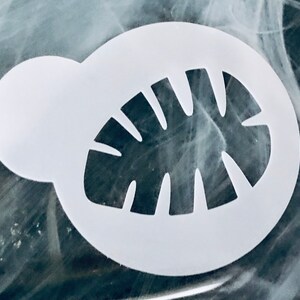 Palm Leaf Cookie Stencil, Reusable Palm Leaf Stencil, Palm Leaf Macaron Stencil, Palm Leaf Oreo Cookie Stencil, Palm Leaf Coffee Stencil