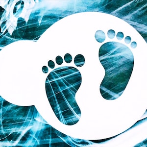 Baby Feet Stencil, Baby Shower Cookie Stencil, Reusable Mylar Footprint Stencil for Cookies, Cakes, Crafts & DIY Decor
