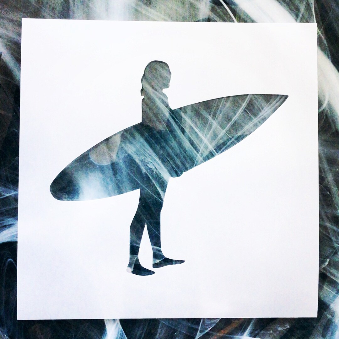 Surfer Stencil Reusable Surfer Stencil Many Sizes - Etsy