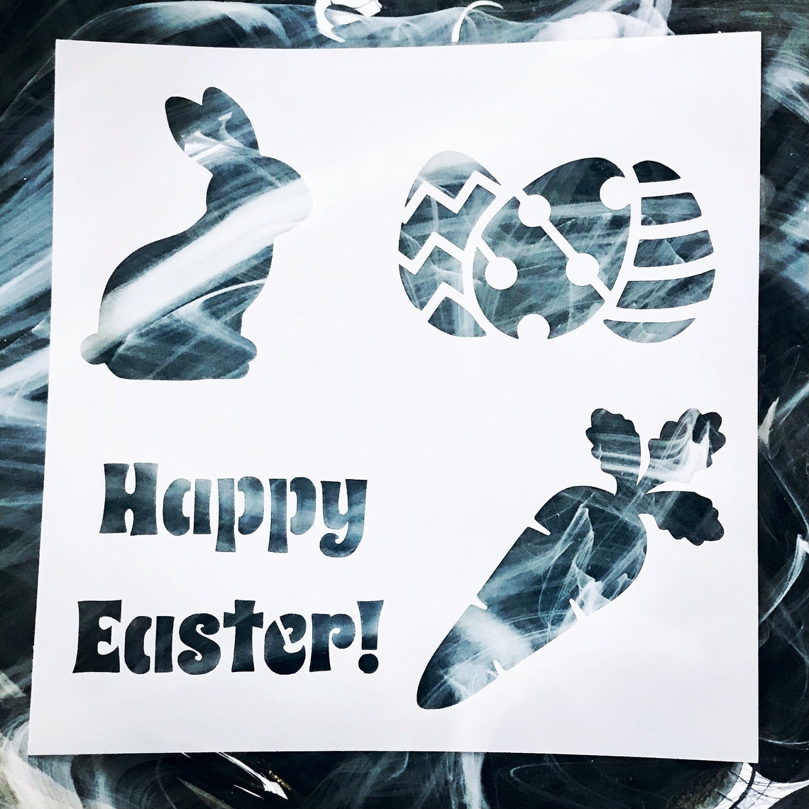 Easter Stencil Set 4 Pack Easter Stencils Reusable Easter Etsy