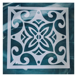 Tile Stencil, Reusable Tile Stencils 11.5 x 11.5, Home Decor Tile Stencil 4 x 4, DIY Tile, Tile Stencils 6 x 6