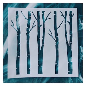 Birch Trees Stencil, Reusable Trees Stencil, Home Decor Stencils, Birch Trees Design