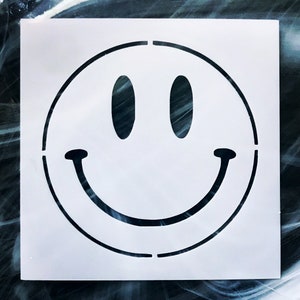 Happy Face Stencil, Reusable Smile Stencil, Smile Face Stencil for Crafts, Stencils For Painting Wood Signs, Smile Stencil, Smile Face image 1