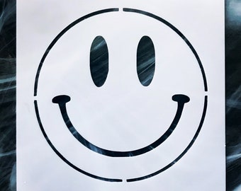 Happy Face Stencil, Reusable Smile Stencil, Smile Face Stencil for Crafts, Stencils For Painting Wood Signs, Smile Stencil, Smile Face