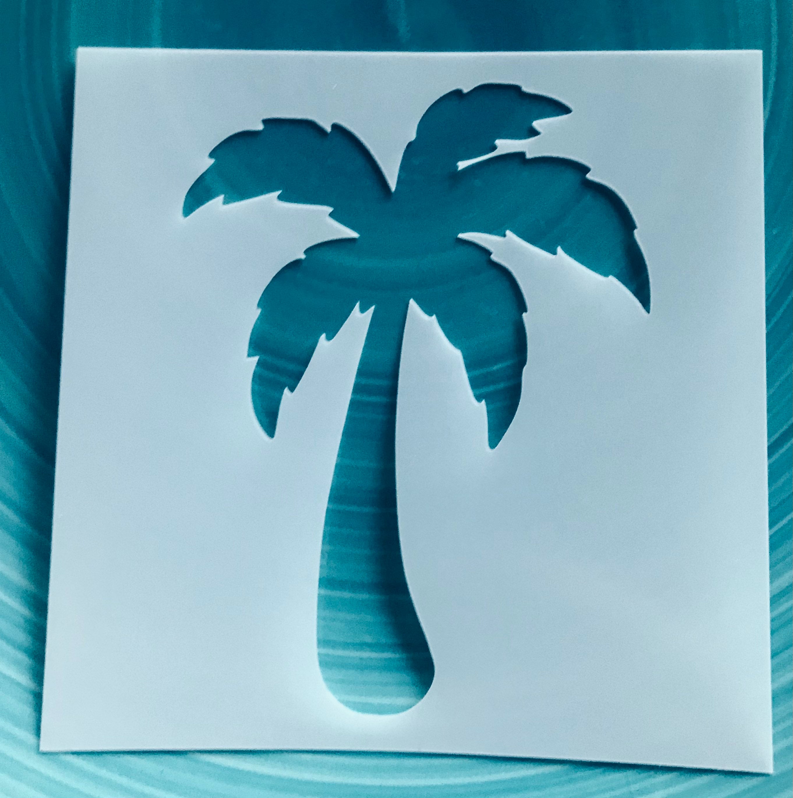 Palm Tree Stencil Reusable Palm Tree Stencil Etsy