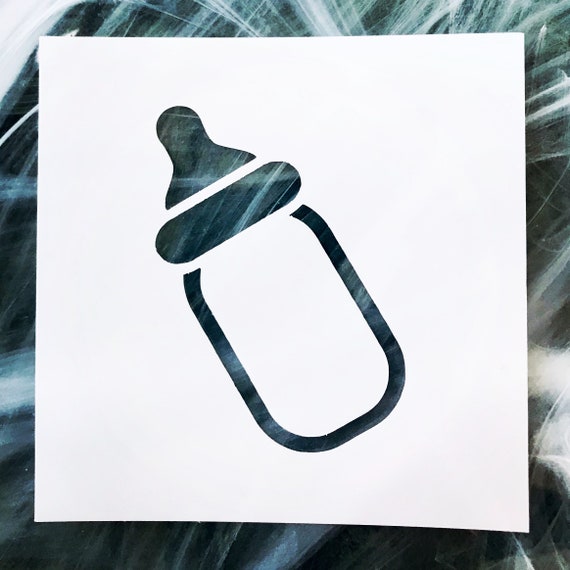 Baby Bottle Stencil Reusable Baby Bottle Stencil Baby Shower Etsy