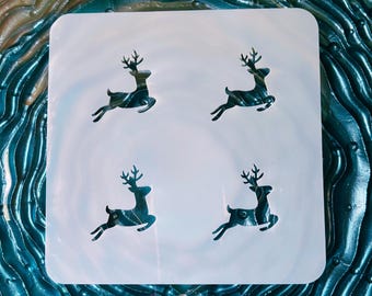 Reindeer Pattern Mylar Stencil: 1.5" Stencil Genie Compatible Reindeer Stencil, Christmas Stencil
