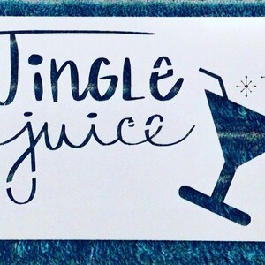 Jingle Juice Stencil: Reusable Christmas Decor DIY