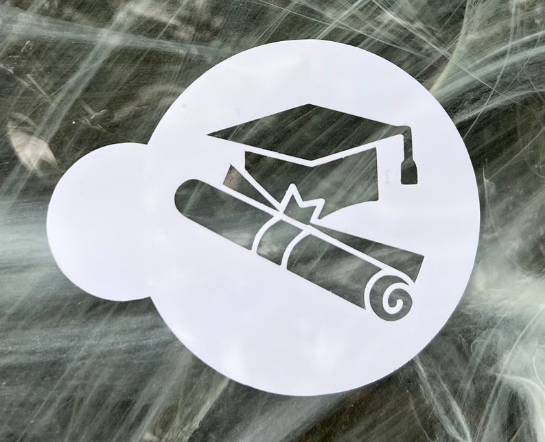 Graduation Cookie Stencil Reusable Graduation Cookie Stencil Etsy