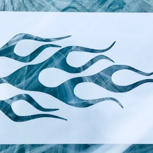 Flames Stencil, Reusable Flames Stencil, Stencils For Wood Signs, Hotrod Stencil, Fire Stencil