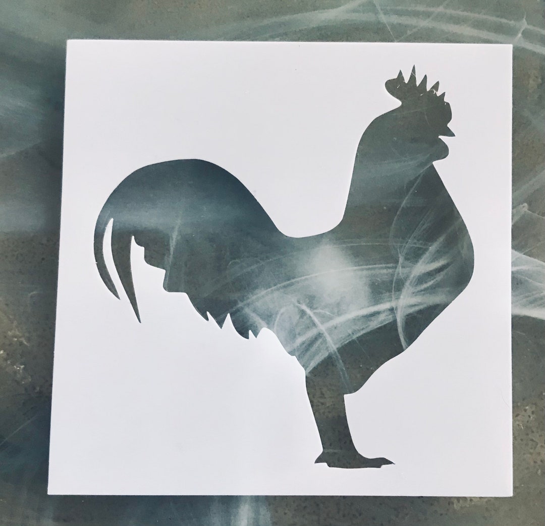 Rooster Stencil, Reusable Rooster Stencil, Rooster Decor, Rooster DIY