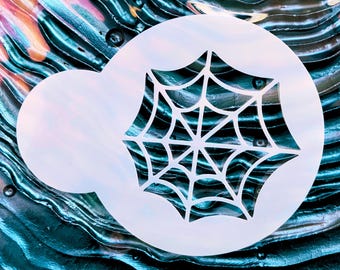 Spiderweb Cookie Stencil: Reusable Mylar Stencil For Halloween Baking, Spiderweb Stencil, Halloween Cookie Stencil, Latte Art Stencil