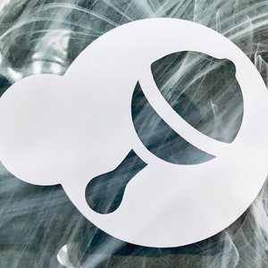 Baby Rattle Cookie Stencil, Reusable Baby Rattle Cookie Stencil, Rattle ...