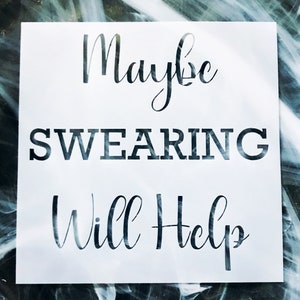 Stencil Reusable Swearing Stencil Funny Word Art Stencil - Etsy