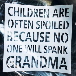 Stencil, Reusable Grandma Stencil, Funny Word Art Stencil,  Home Decor Stencil, Custom Stencil