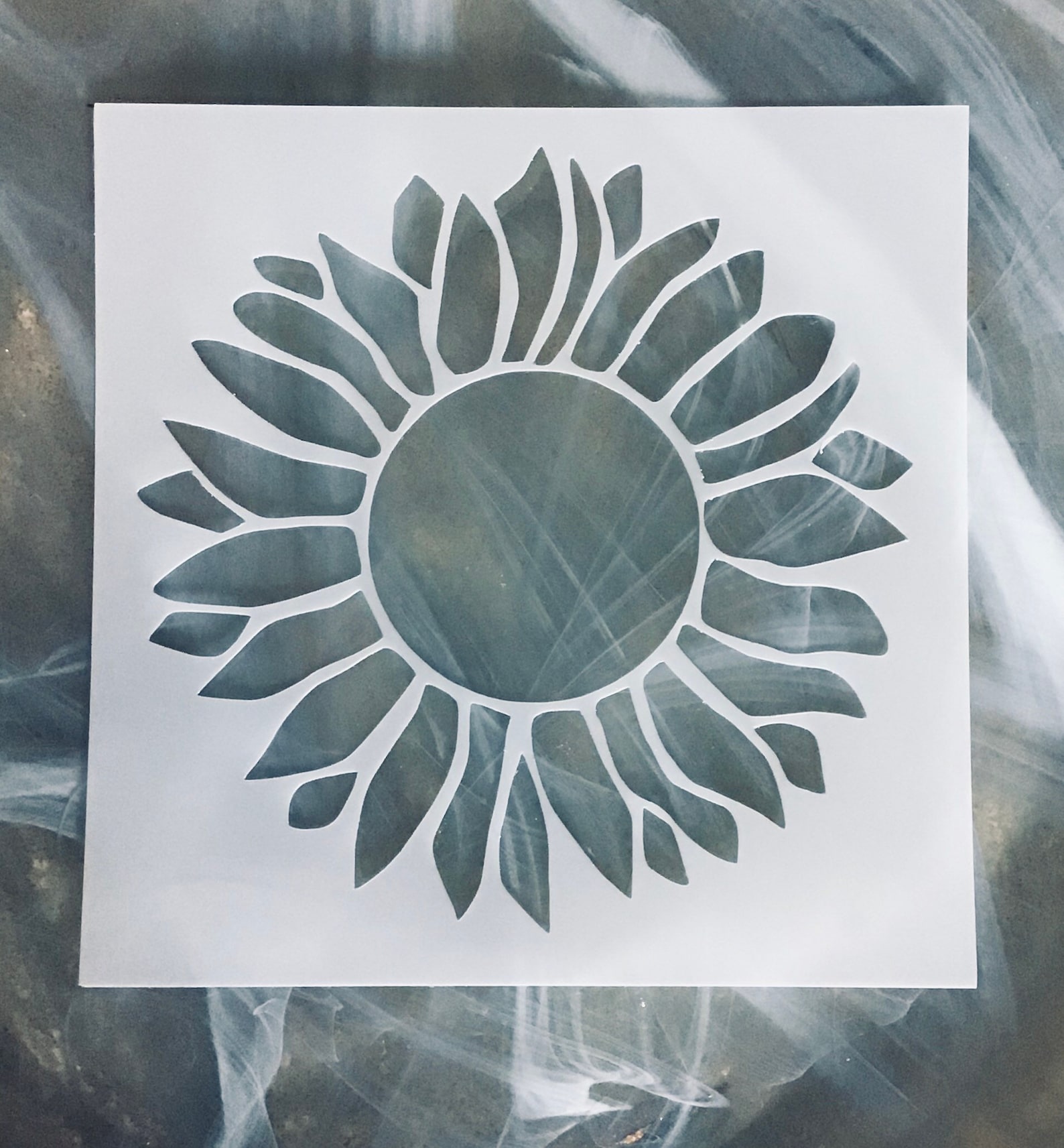 Sunflower Stencil Reusable Sunflower Farmhouse Style Stencil Etsy