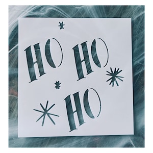 Christmas Stencil, Reusable Ho Ho Ho Stencil, Christmas Word Art Stencil, Many Sizes