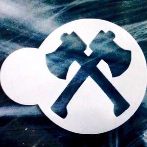 Tomahawk Cookie Stencil, Reusable Tomahawk Axe Stencil, Oreo Stencil, Macaron Stencil, Macaroon Stencil
