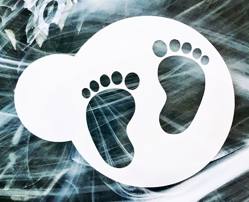 Baby Feet Baby Shower Stencil Reusable Baby Feet Cookie