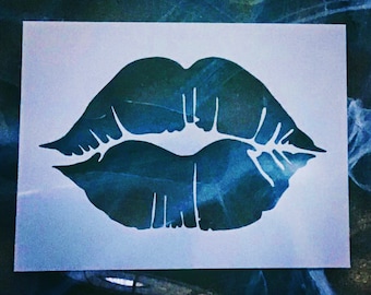 Lips Stencil, Reusable Kiss Stencil, Custom Reusable Stencil, Love Stencil