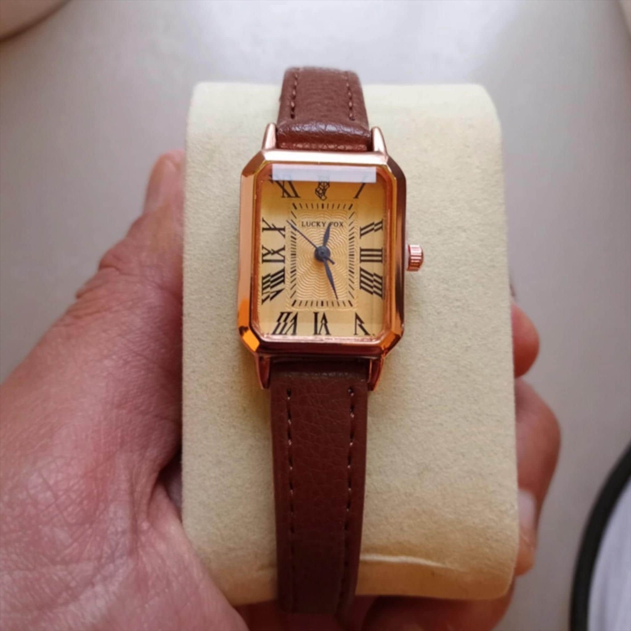 Square Face Leather Watch - Etsy