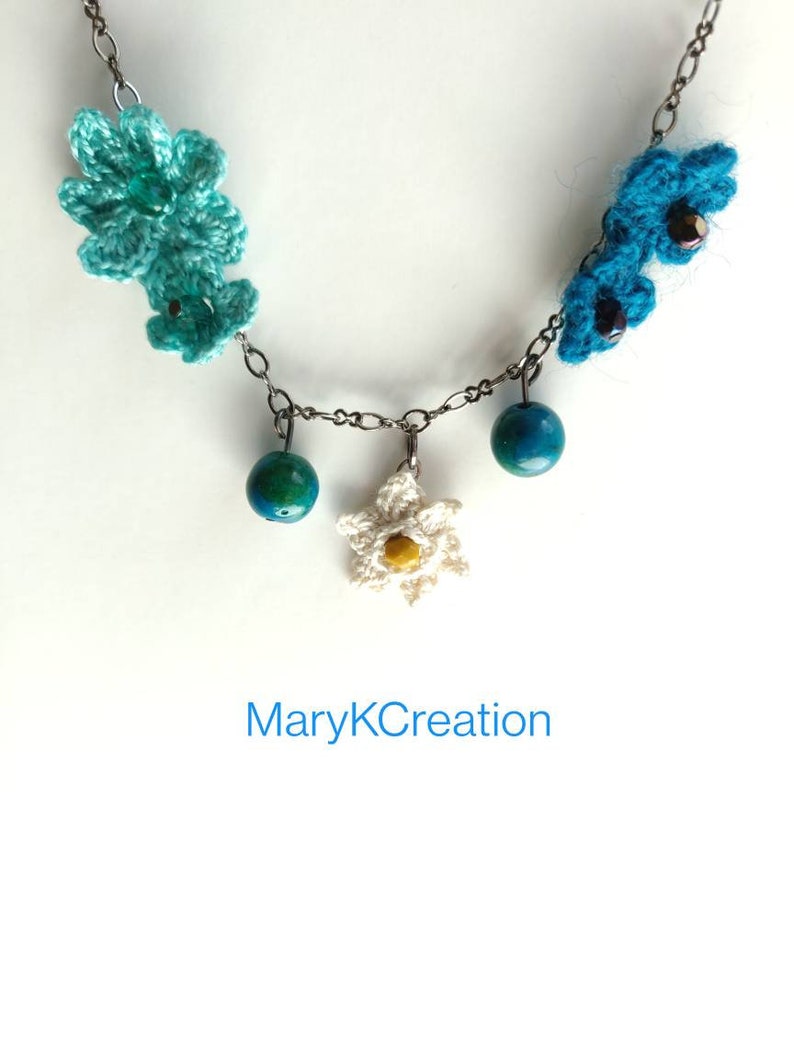 crochet long dangle flower earrings/long lace earrings/flower cluster microcrochet earrings/handmade in US/shade of blue/gift for her image 8