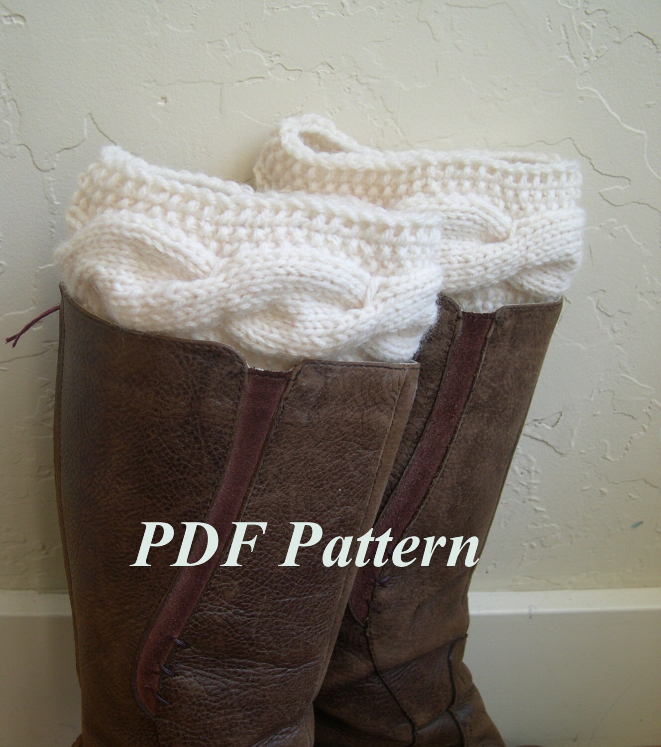 Cable knit Boot Cuffs Pattern Boot cuffs tutorial Easy ...
