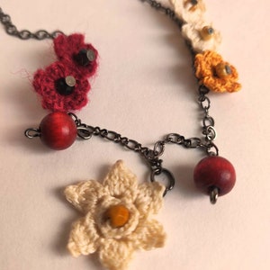 crochet long dangle flower earrings/long lace earrings/flower cluster microcrochet earrings/handmade in US/shade of blue/gift for her image 7