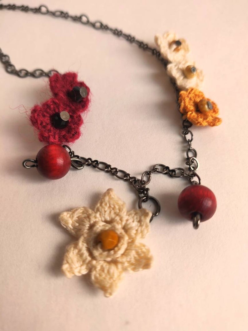 crochet long dangle flower earrings/long lace earrings/flower cluster microcrochet earrings/handmade in US/shade of blue/gift for her image 7