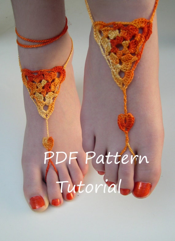 Crochet Ideas Free Crochet Ankle Bracelet Pattern Barefoot Sandals