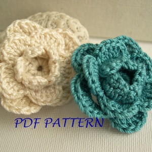 Elegant triple layer flower pattern - crocheted flower pattern - pdf pattern - home decor - wedding decor - country style