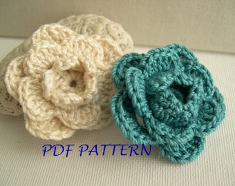Elegant triple layer flower pattern - crocheted flower pattern - pdf pattern - home decor - wedding decor - country style