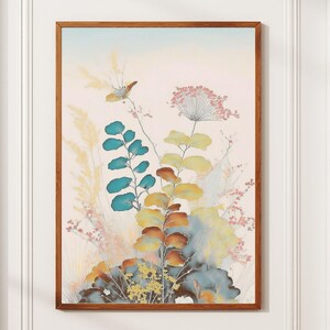Japanese Floral Wall Art Printable – Zen Botanical Poster – Digital Download – Minimalist Home Decor